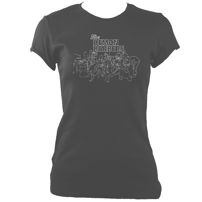 The Demon Barbers XL Ladies Fitted T-shirt