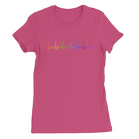 Rainbow Heartbeat Guitar Women's T-Shirt
