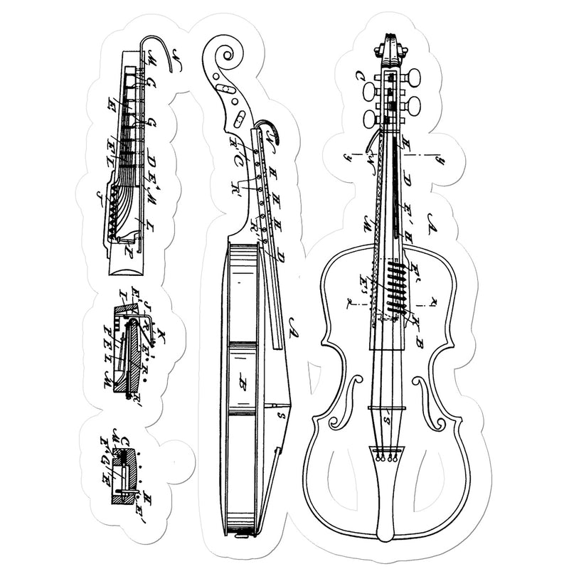 Fiddle Patent Sticker