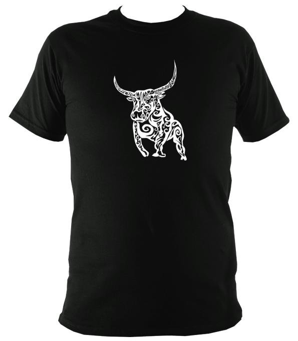 Tribal Bull T-shirt - T-shirt - Black - Mudchutney