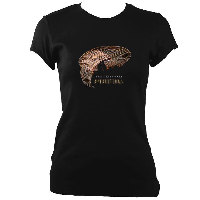 The Drystones "Apparitions" Ladies Fitted T-shirt - T-shirt - Black - Mudchutney