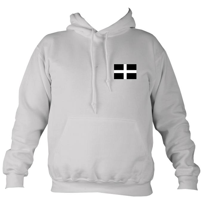 Cornish Flag Hoodie-Hoodie-Moondust grey-Mudchutney