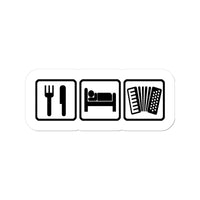 Eat Sleep & Play Accordion Sticker