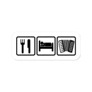 Eat Sleep & Play Accordion Sticker