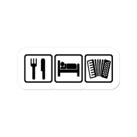 Eat Sleep & Play Accordion Sticker