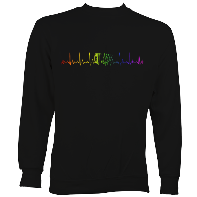 Heartbeat Rainbow Accordion Sweatshirt