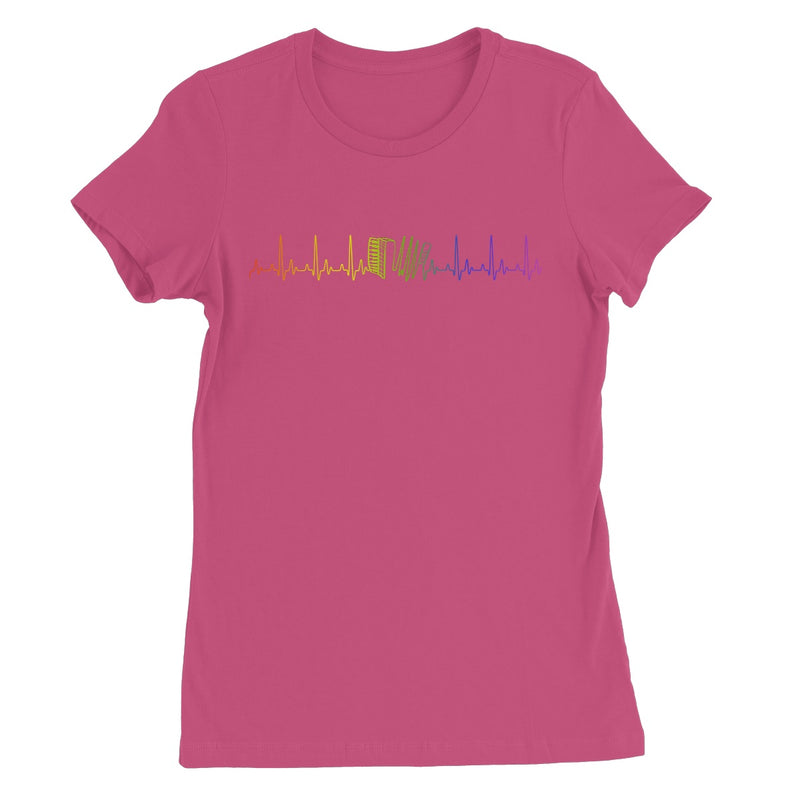 Rainbow Heartbeat Accordion Women's Favourite T-Shirt