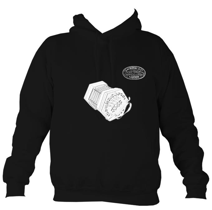 Lachenal 20 key Anglo Concertina Hoodie-Hoodie-Jet black-Mudchutney