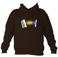 Rainbow Sound Wave Piano Accordion Hoodie-Hoodie-Hot chocolate-Mudchutney