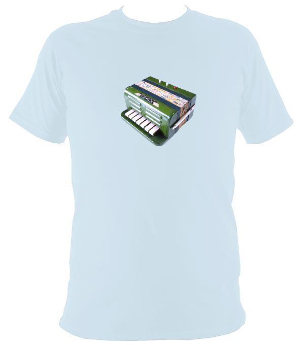Retro Accordion / Melodeon Toy T-shirt - T-shirt - Light Blue - Mudchutney