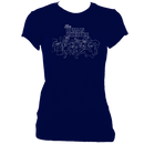 The Demon Barbers XL Ladies Fitted T-shirt