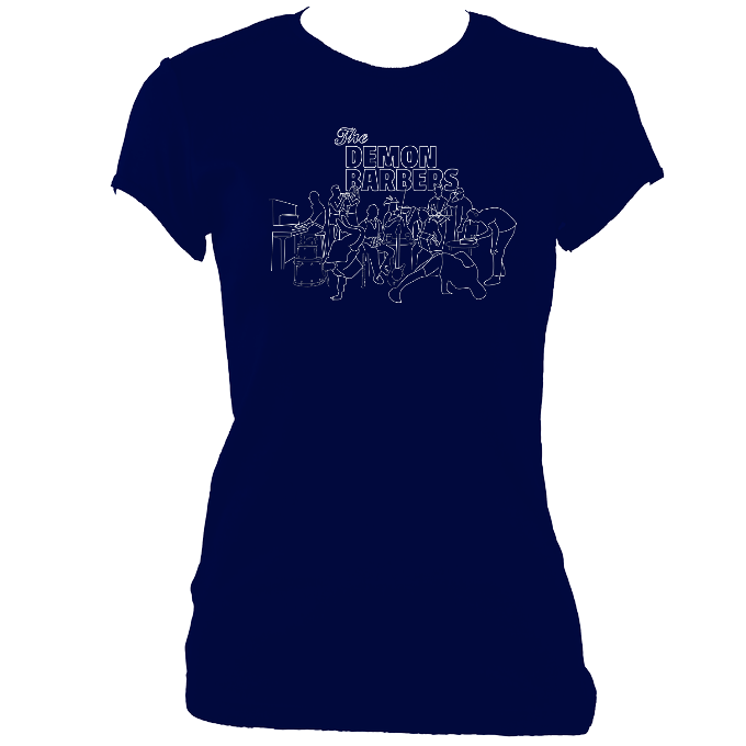 The Demon Barbers XL Ladies Fitted T-shirt