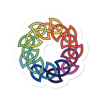 Rainbow Celtic Circle Sticker