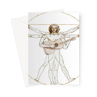 Da Vinci Guitar Greeting Card