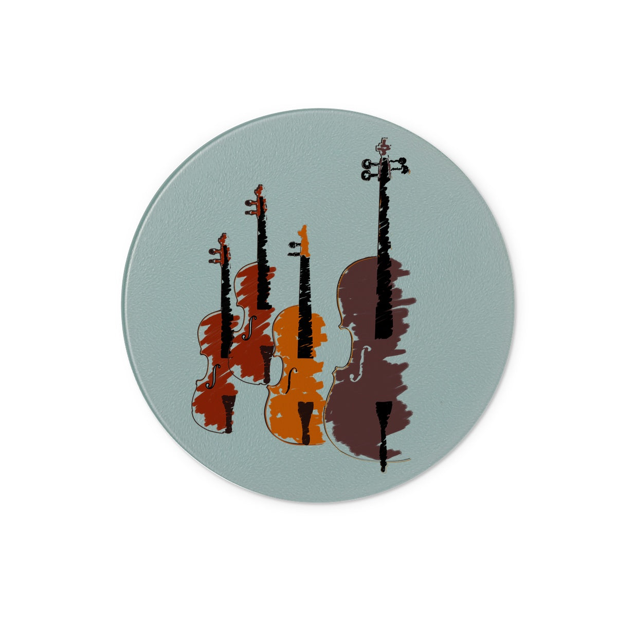 String quartet Glass Chopping Board