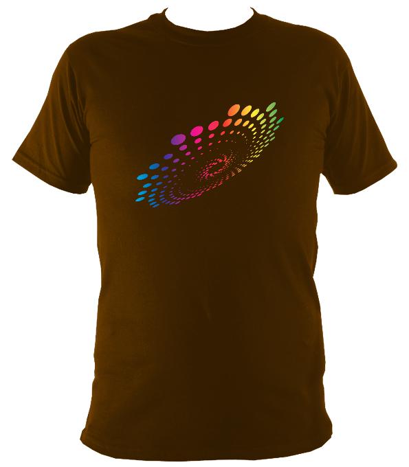 Coloured Spiral Dots T-shirt - T-shirt - Dark Chocolate - Mudchutney