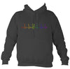 Heartbeat Fiddle in Rainbow Colours Hoodie-Hoodie-Charcoal-Mudchutney