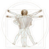 Da Vinci Vitruvian Man Accordion Sticker