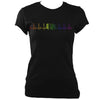 ""Heartbeat Rainbow Accordion Ladies Fitted T-shirt - T-shirt - White - Mudchutney