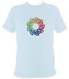 Rainbow Coloured Celtic Knot T-shirt - T-shirt - Light Blue - Mudchutney