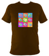 Warhol style Anglo Concertina T-shirt - T-shirt - Dark Chocolate - Mudchutney