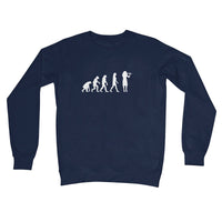 Evolution of Female Flute Players Crew Neck Sweatshirt