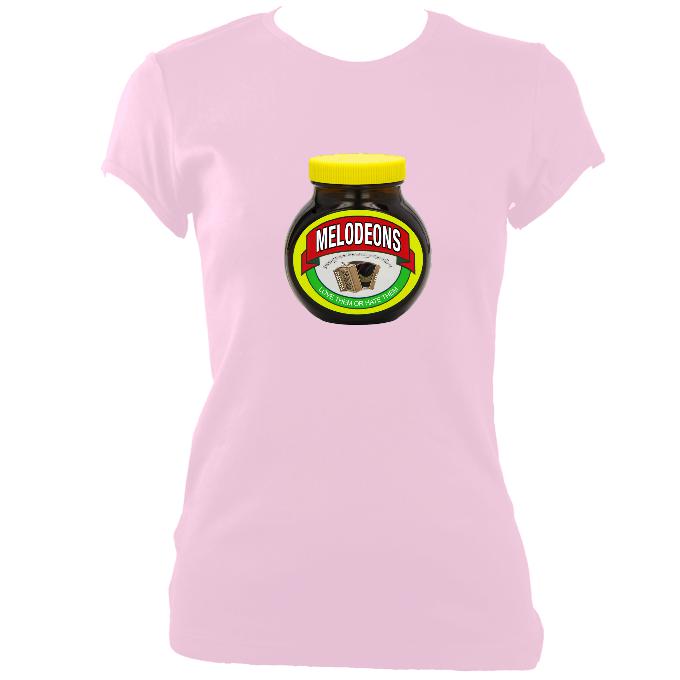 update alt-text with template Melodeons - Love or Hate them Ladies Fitted T-shirt - T-shirt - Light Pink - Mudchutney