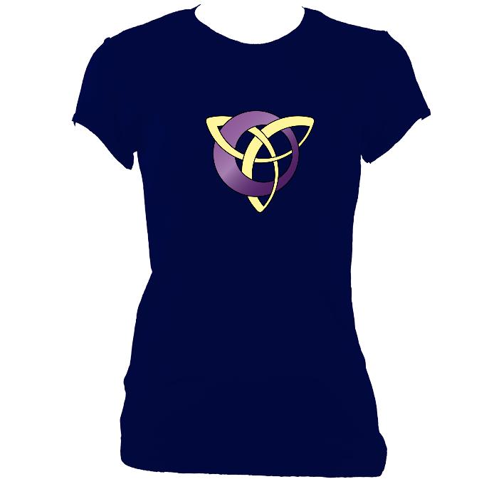 update alt-text with template Celtic Modern Design Ladies Fitted T-shirt - T-shirt - Navy - Mudchutney