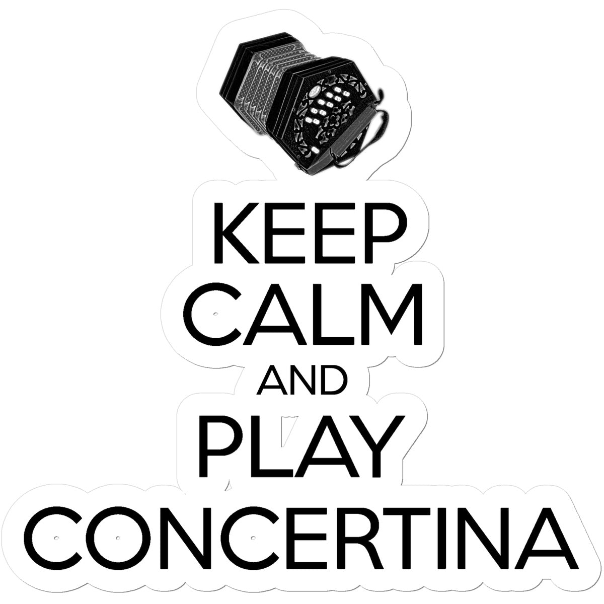 Keep Calm & Play Anglo Concertina Sticker