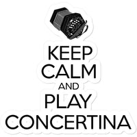 Keep Calm & Play Anglo Concertina Sticker