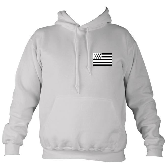 Breton Flag Hoodie-Hoodie-Moondust grey-Mudchutney