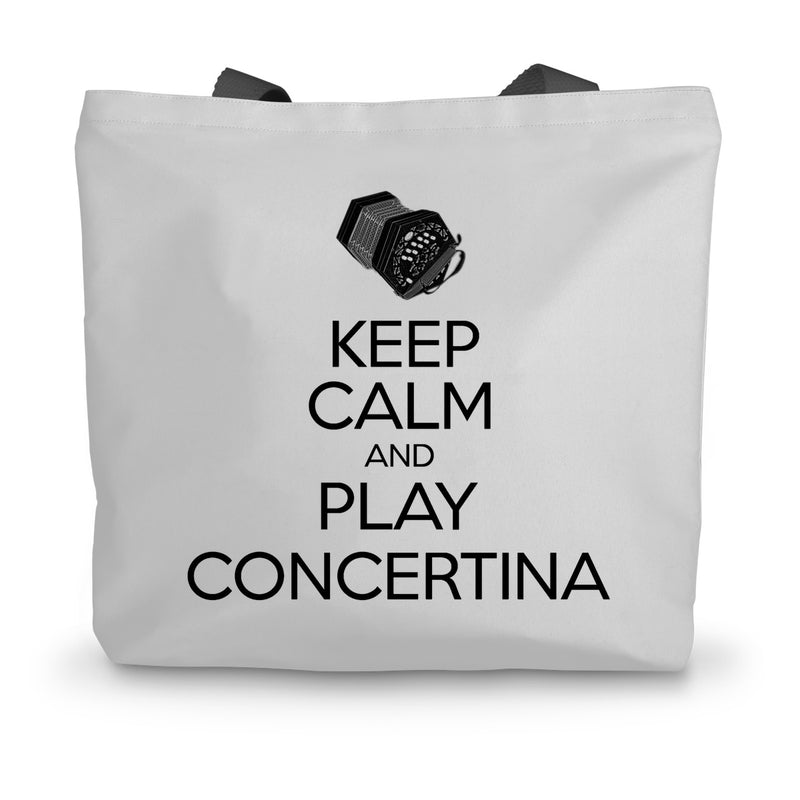 Keep Calm & Play Anglo Concertina Canvas Tote Bag