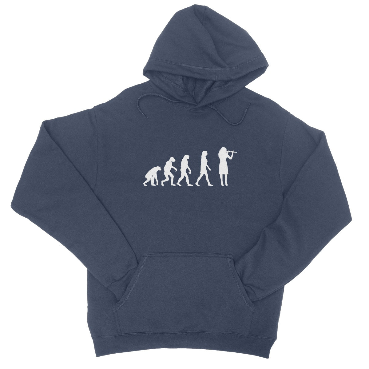 Evolution of Female Flute Players College Hoodie