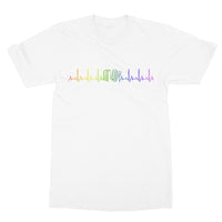 Rainbow Heartbeat Melodeon Softstyle T-Shirt