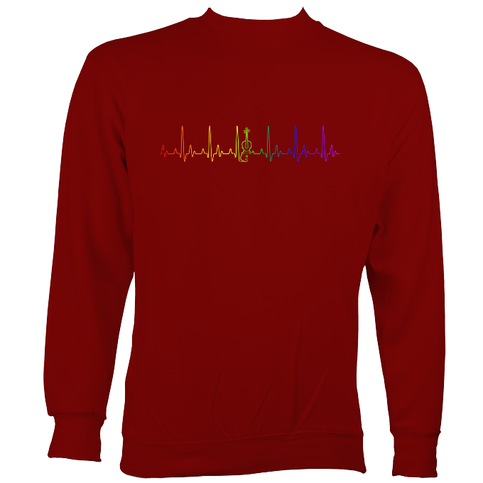 Heartbeat Fiddle in Rainbow Colours Sweatshirt