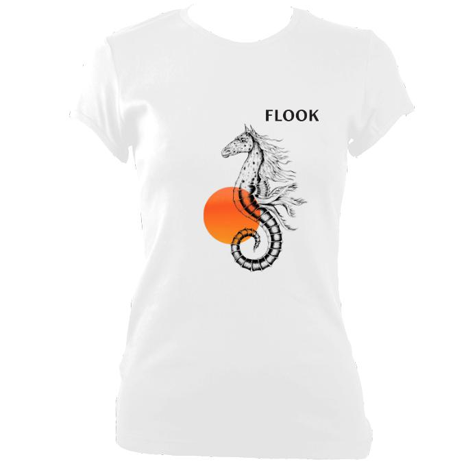 update alt-text with template Flook Ancora Ladies Fitted T-shirt - T-shirt - White - Mudchutney