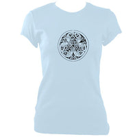 update alt-text with template Celtic Birds Ladies Fitted T-shirt - T-shirt - Light Blue - Mudchutney