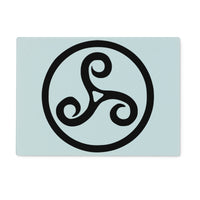 Celtic Triskelion Circle Glass Chopping Board