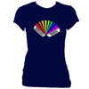 update alt-text with template Rainbow Chromatic Accordion Ladies Fitted T-shirt - T-shirt - Navy - Mudchutney