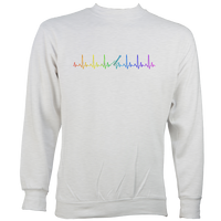 Guitar Heartbeat in Rainbow Colour Sweatshirt