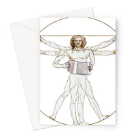 Da Vinci Vitruvian Man Melodeon Greeting Card