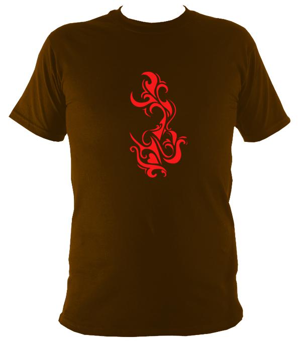Tribal Flame T-shirt - T-shirt - Dark Chocolate - Mudchutney