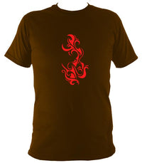 Tribal Flame T-shirt - T-shirt - Dark Chocolate - Mudchutney