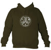 Interlaced Celtic Birds Motif Hoodie-Hoodie-Olive green-Mudchutney