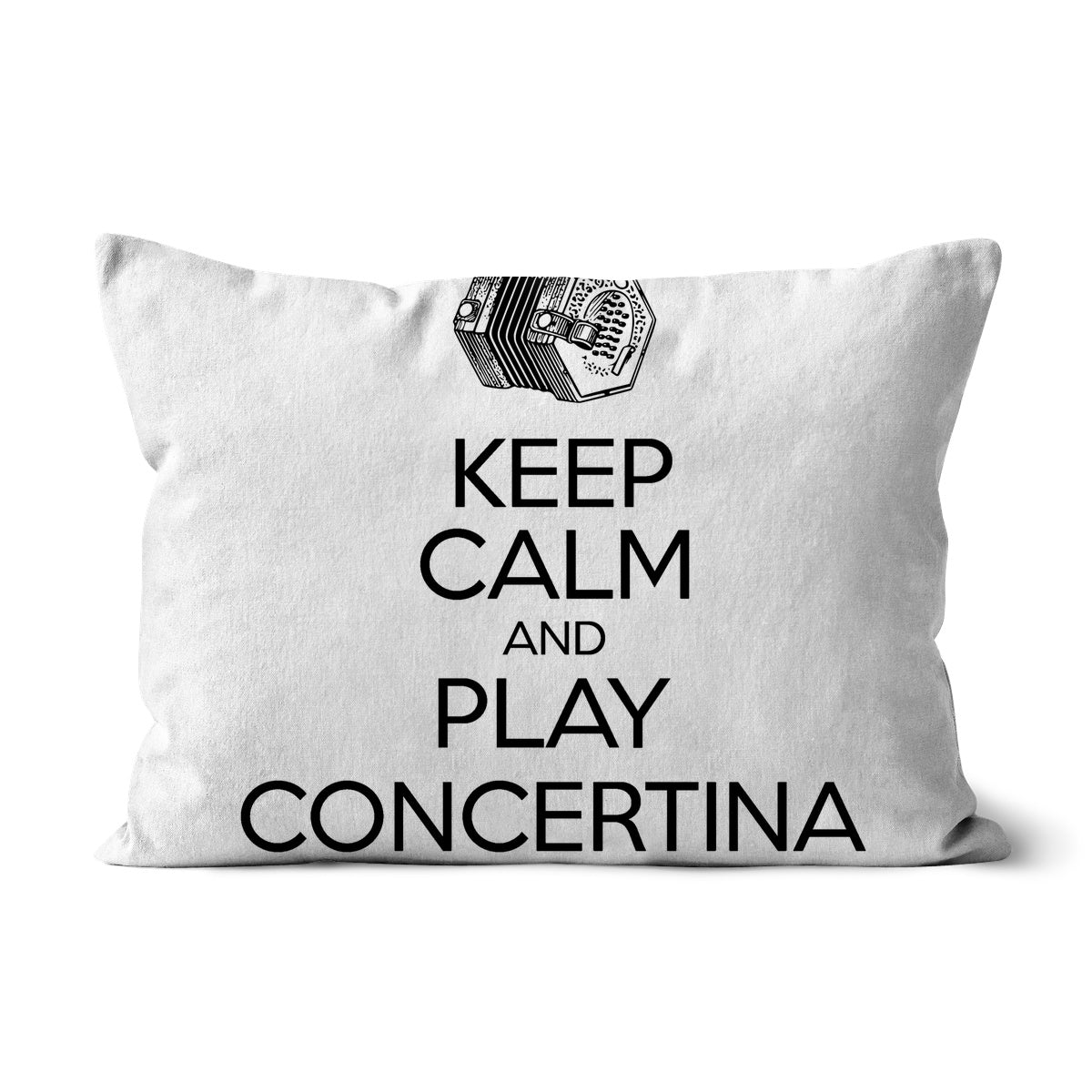 Keep Calm & Play English Concertina Cushion