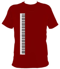 Piano / Accordion Keyboard T-shirt - T-shirt - Cardinal Red - Mudchutney