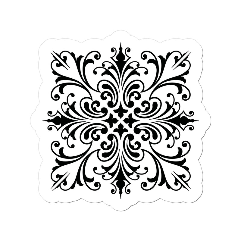 Ornamental Square Sticker