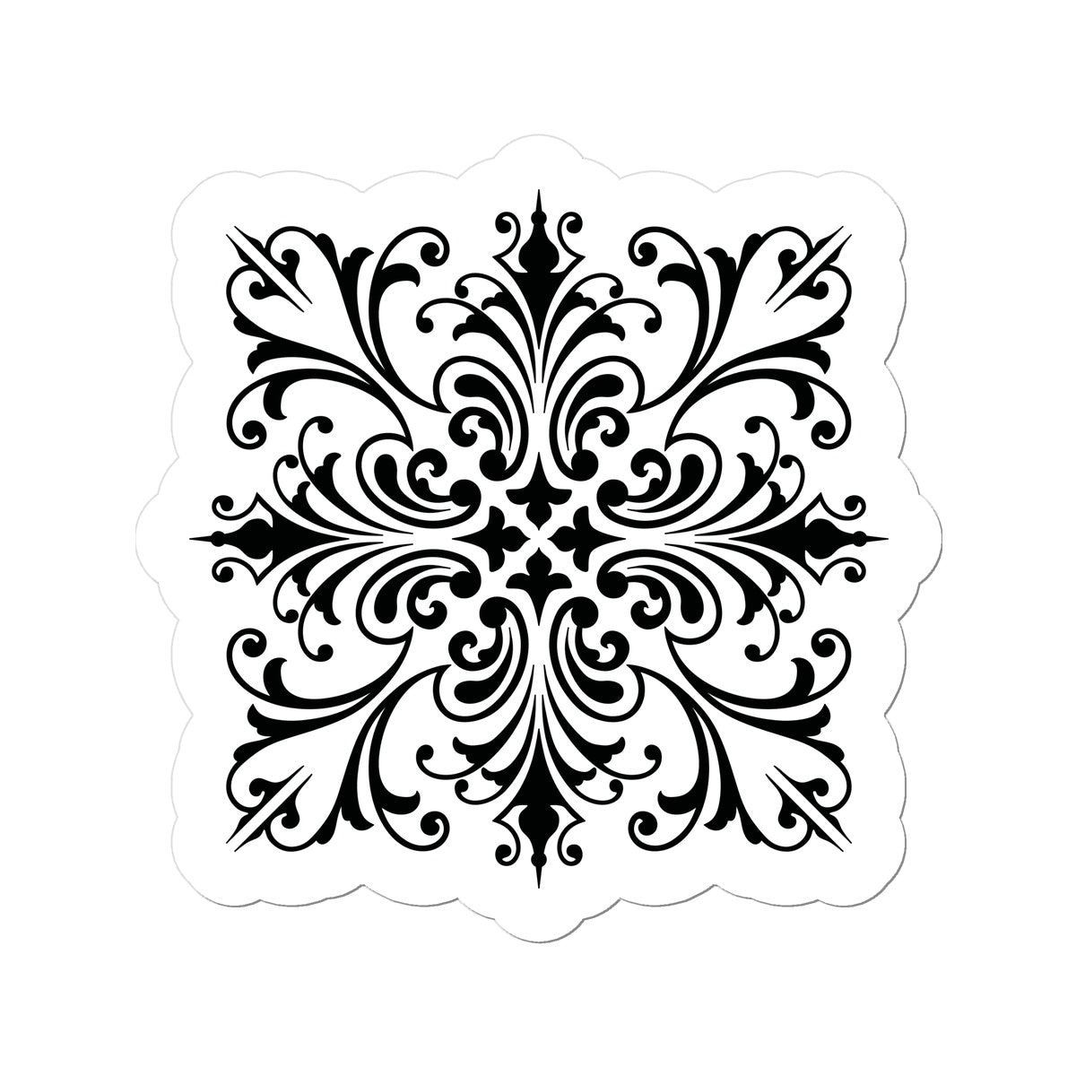 Ornamental Square Sticker