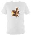 Concertina Playing Squirrel T-shirt - T-shirt - White - Mudchutney
