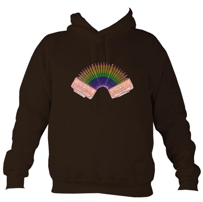 Rainbow Accordion Hoodie-Hoodie-Hot chocolate-Mudchutney